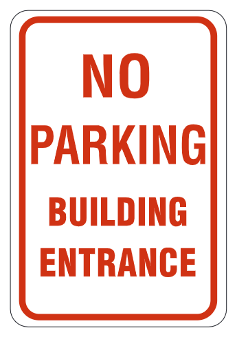 No Parking Building Entrance