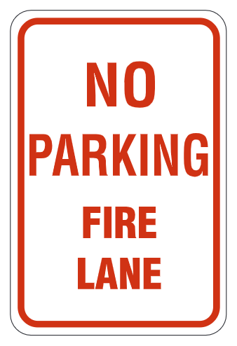 No Parking Fire Lane (Symbol)