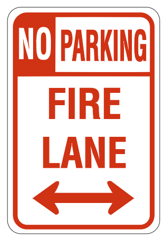 No Parking Fire Lane (Compact)