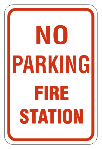 No Parking Fire Station