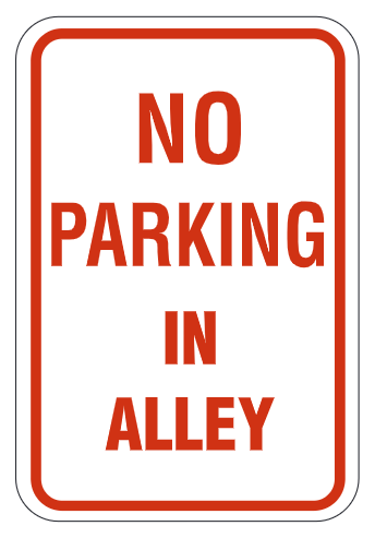 No Parking In Alley