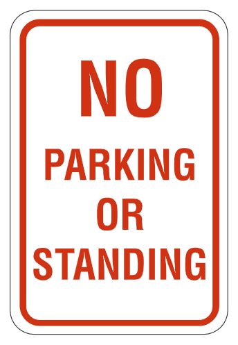 No Parking Or Standing