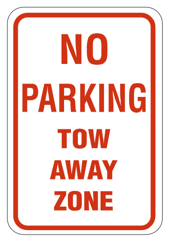 No Parking Tow Away Zone