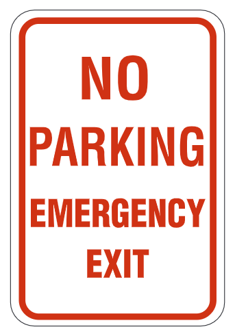 No Parking Emergency Exit