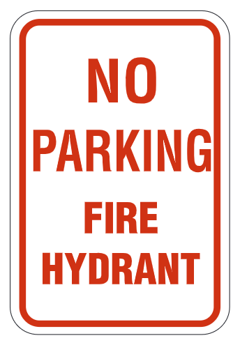 No Parking Fire Hydrant