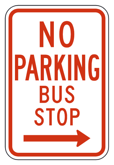 No Parking Bus Stop