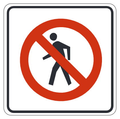 No Pedestrian Crossing (Symbol)
