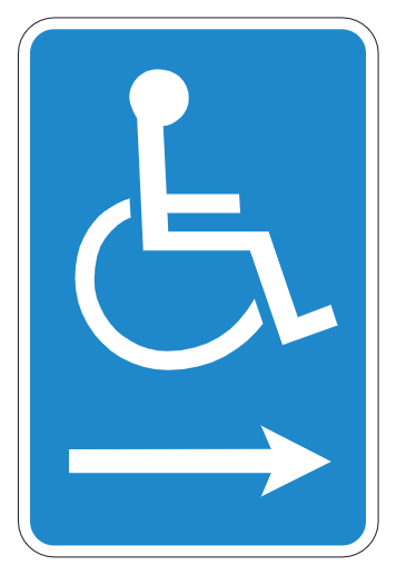 Accessible Parking Right Arrow