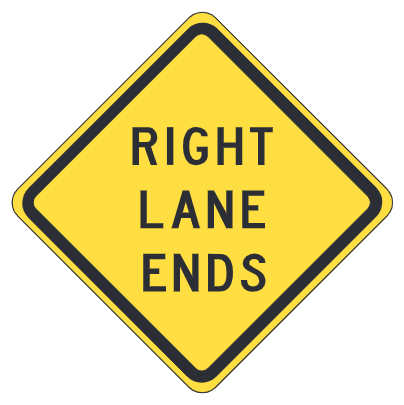 Right Lane Ends