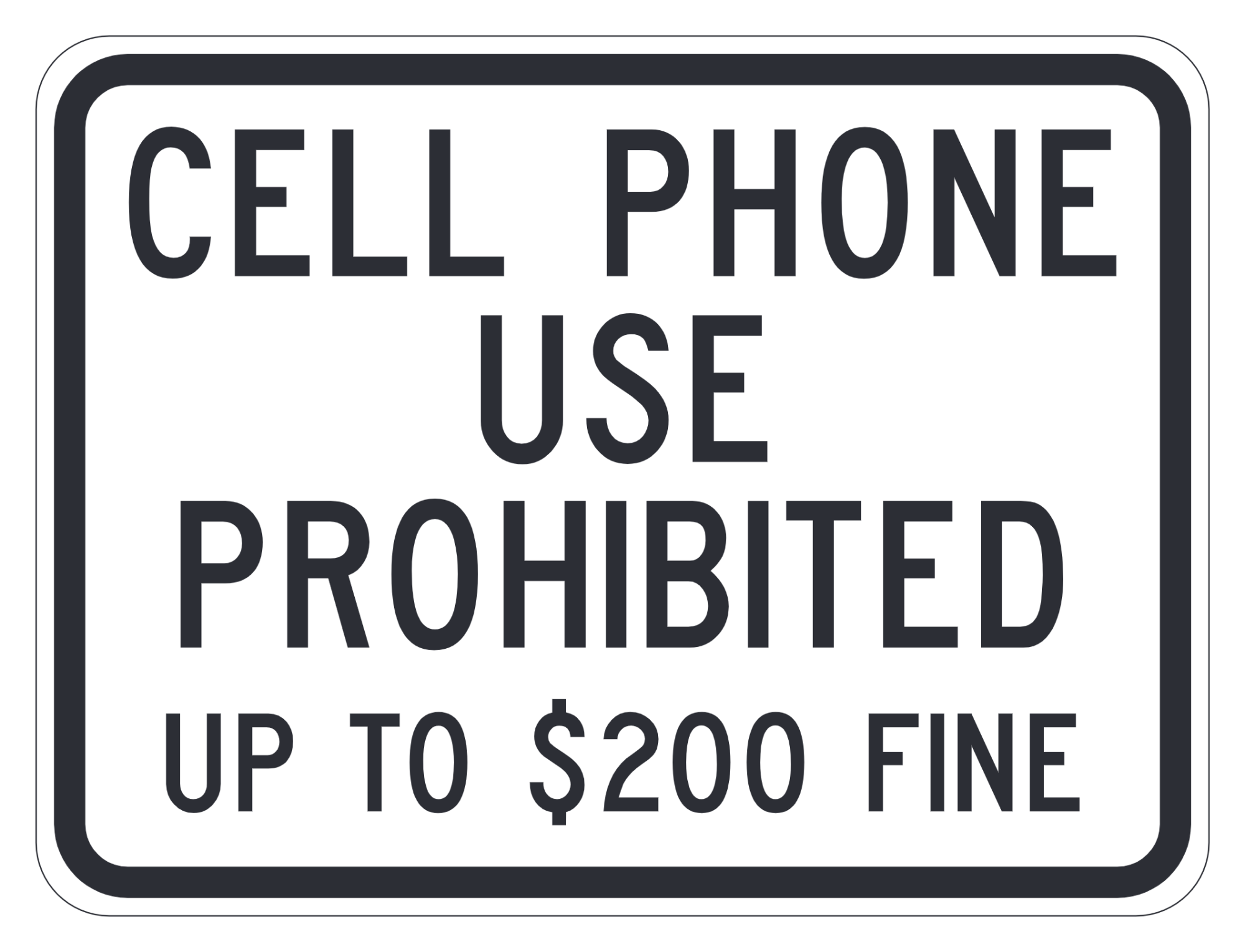 Cell Phone Use Prohibited Up To $200 Fine