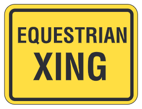 Equestrian Xing Plaque