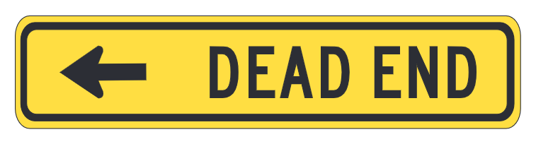 Dead End Left Arrow