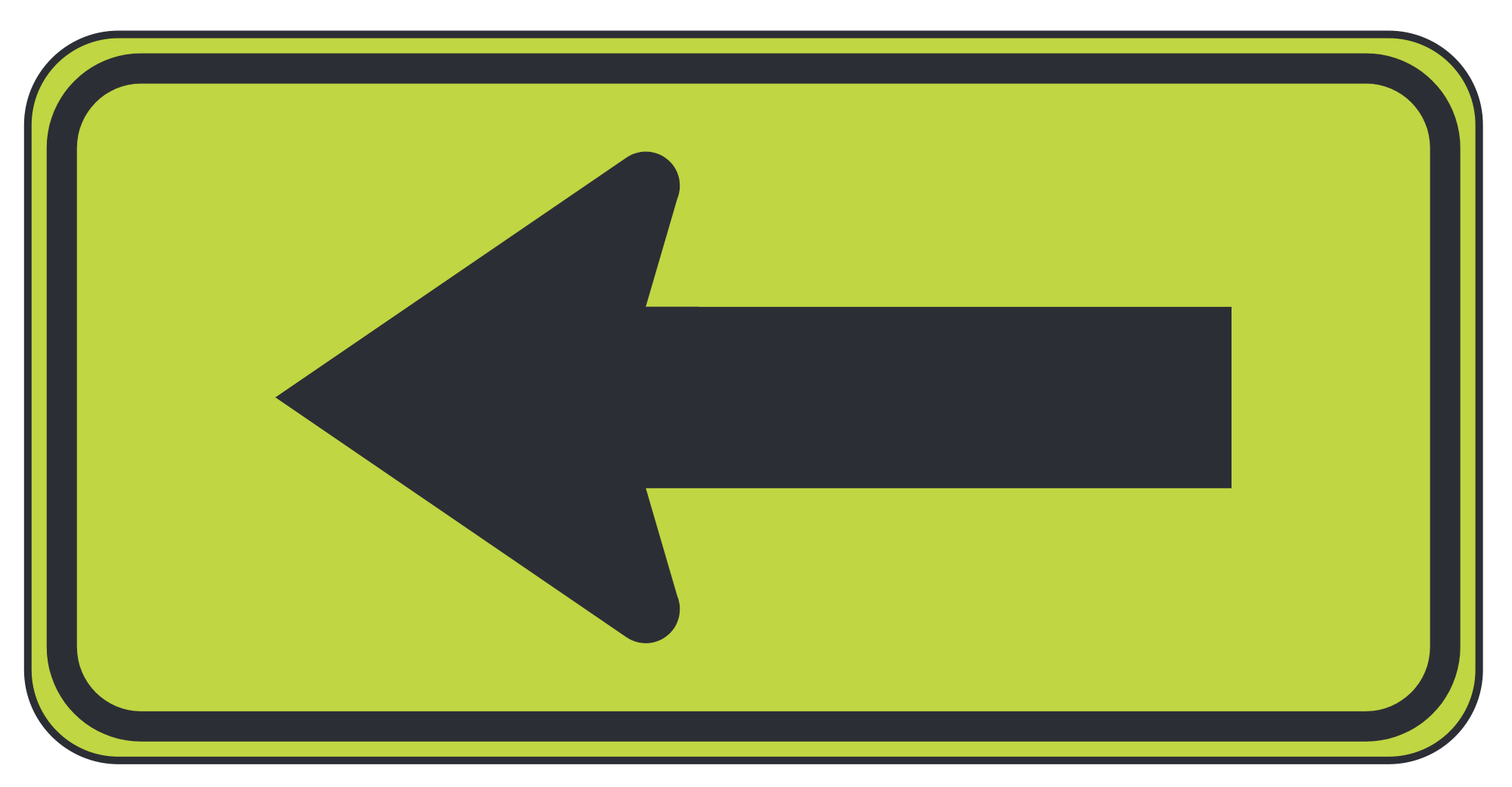 Left Arrow Plaque (FYG)