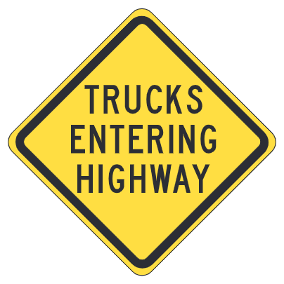 Trucks Entering Highway