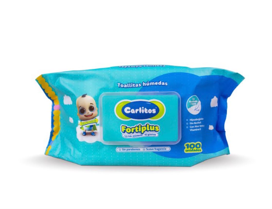 3 Pañitos húmedos Carlitos x100 und