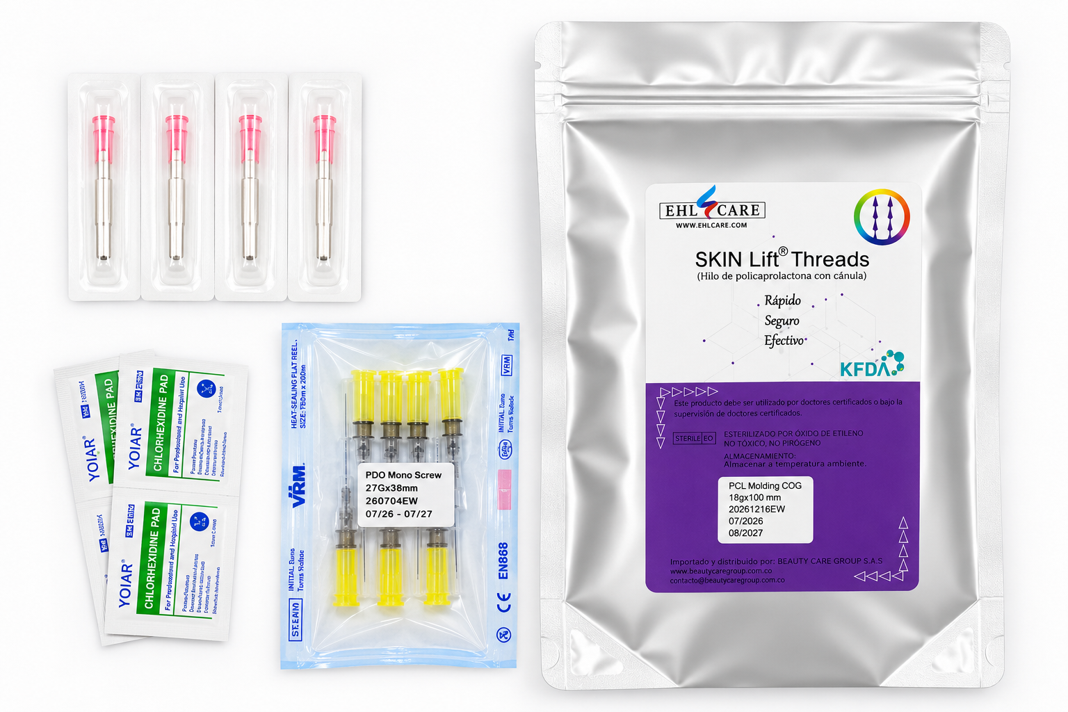 Funda x 20 hilos reabsorbibles PCL Arpón 18gx100mm cánula