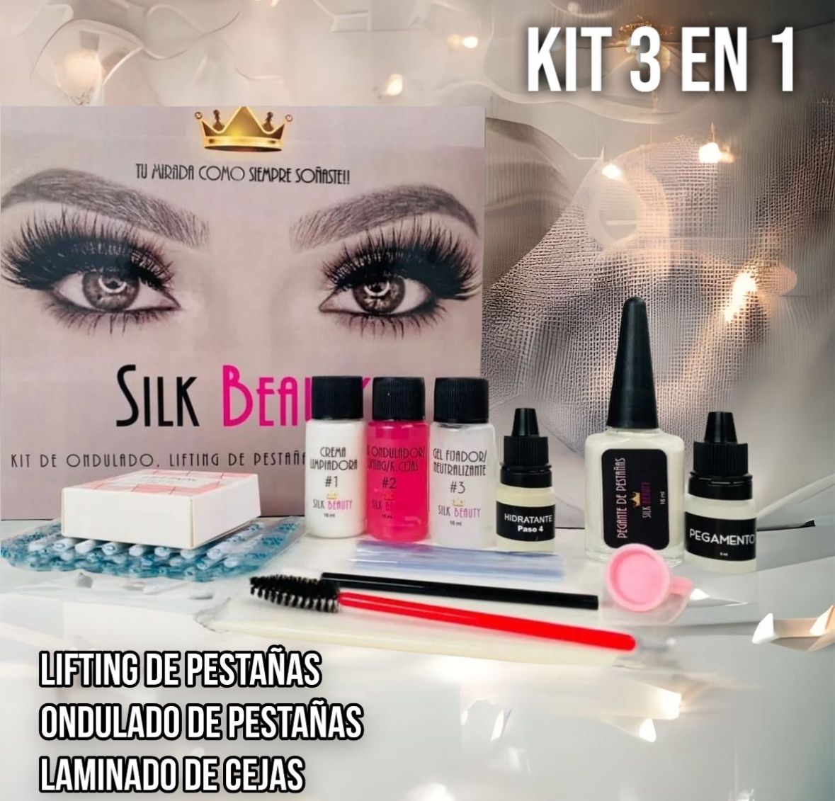 Kit de Lifting, Ondulado de Pestañas y Laminado de Cejas