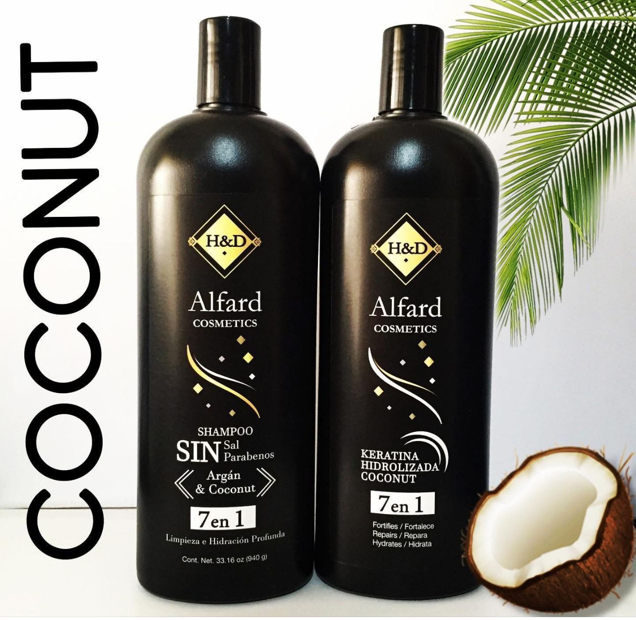 Kit shampoo + Keratina de coco x 1 L (regeneración capilar)