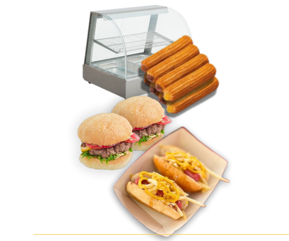 Combo Snacks - Churros + Mini Hamb + Mini Chorizo