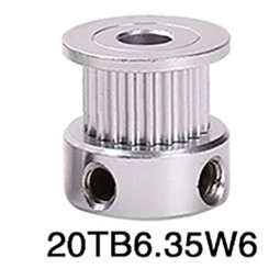 GT2 6mm 20Teeth 6.35mm bore Timing Aluminum Pulley - image 1