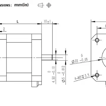 42HS40-SZ 2-Phase NEMA 17 Stepper Motor With Dual Shaft - thumbnail 2