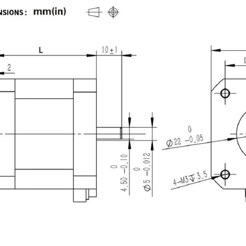 42HS40-SZ 2-Phase NEMA 17 Stepper Motor With Dual Shaft - image 2