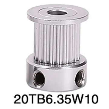 GT2 10mm 20Teeth 6.35mm bore Timing Aluminum Pulley - thumbnail 1