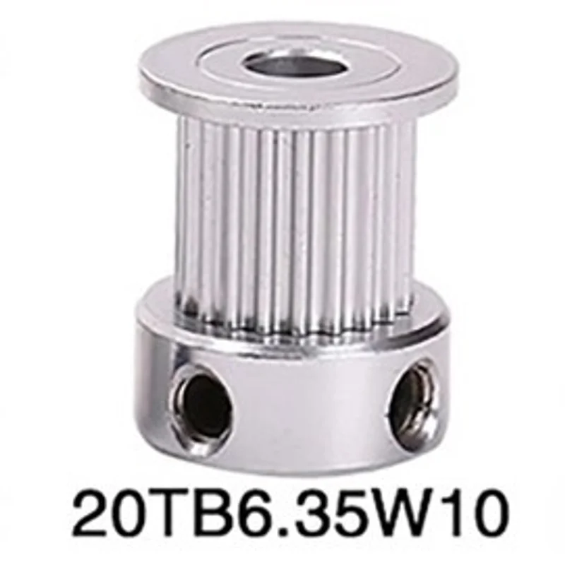 GT2 10mm 20Teeth 6.35mm bore Timing Aluminum Pulley - image 1
