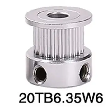 GT2 6mm 20Teeth 6.35mm bore Timing Aluminum Pulley - thumbnail 1