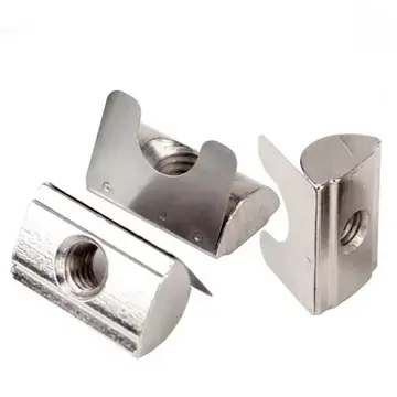Shrapnel Nut (40 Series M5) Spring Sheet Leaf Elastic Nut  M5 hole  (TP10-5-40) for 40 Series Profiles - thumbnail 1