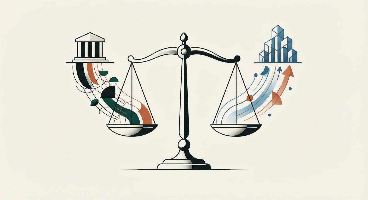 Ilustración editorial conceptual generada por inteligencia artificial para la sección economia. No es una fotografía del hecho.
