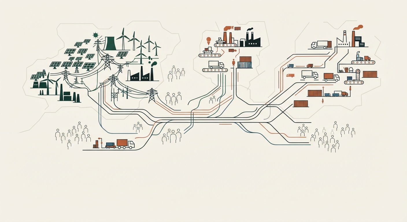 Ilustración editorial conceptual generada por inteligencia artificial para la sección produccion. No es una fotografía del hecho.