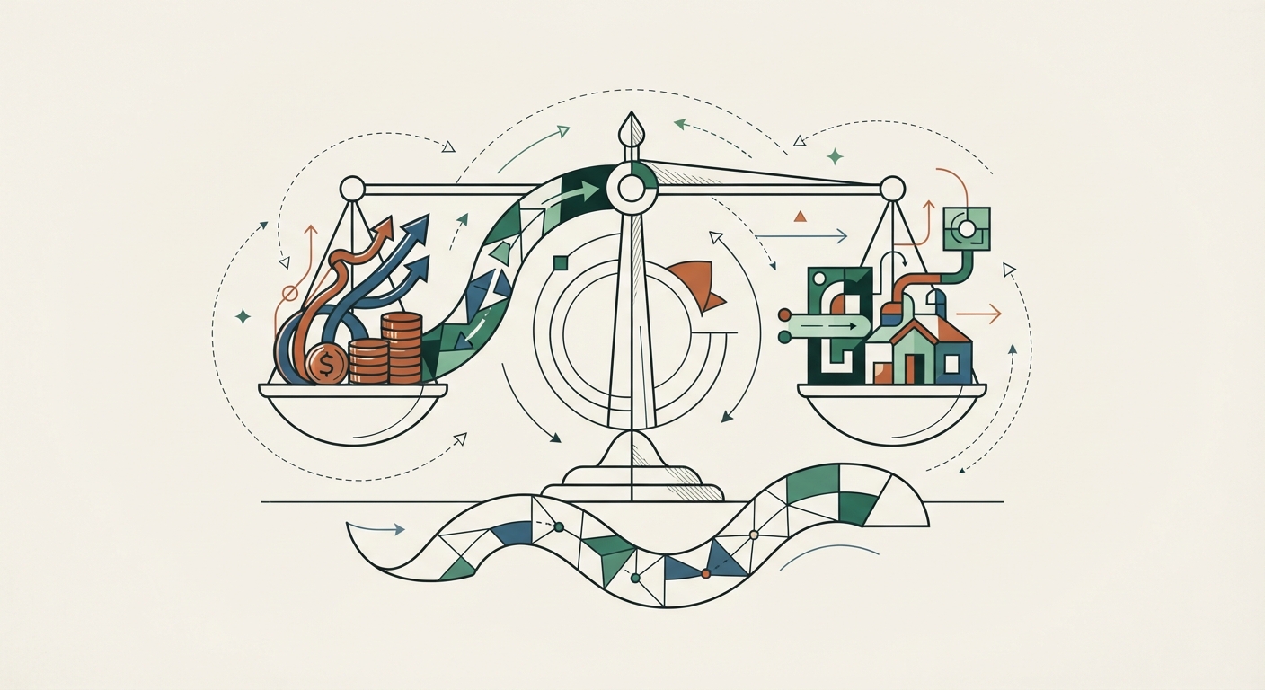 Ilustración editorial conceptual generada por inteligencia artificial para la sección economia. No es una fotografía del hecho.