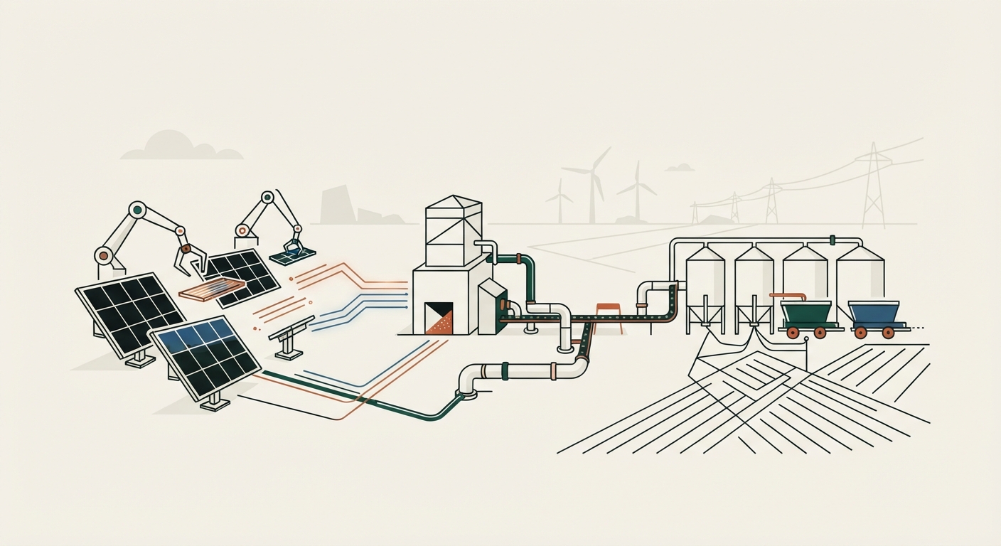 Ilustración editorial conceptual generada por inteligencia artificial para la sección produccion. No es una fotografía del hecho.
