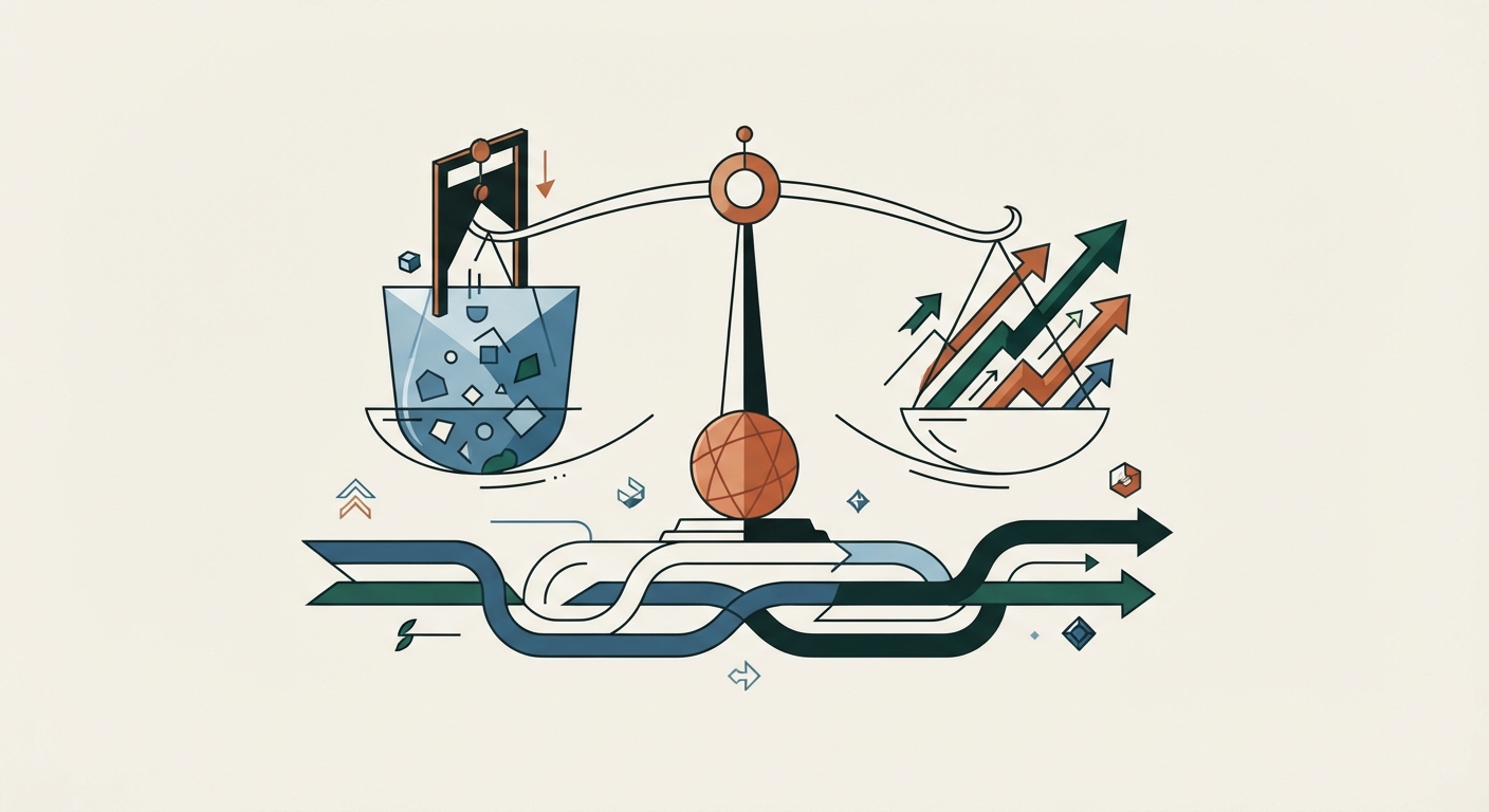 Ilustración editorial conceptual generada por inteligencia artificial para la sección economia. No es una fotografía del hecho.
