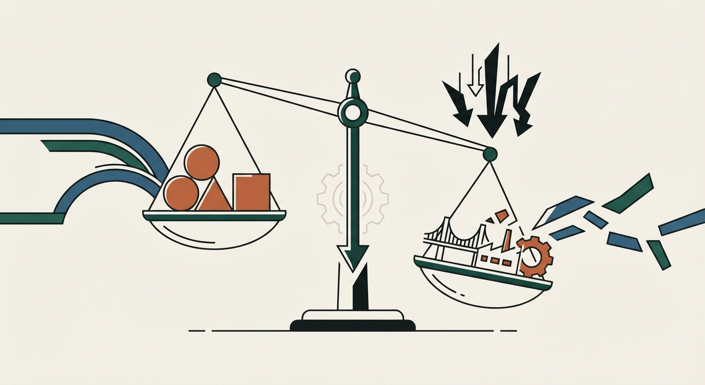 Ilustración editorial conceptual generada por inteligencia artificial para la sección economia. No es una fotografía del hecho.