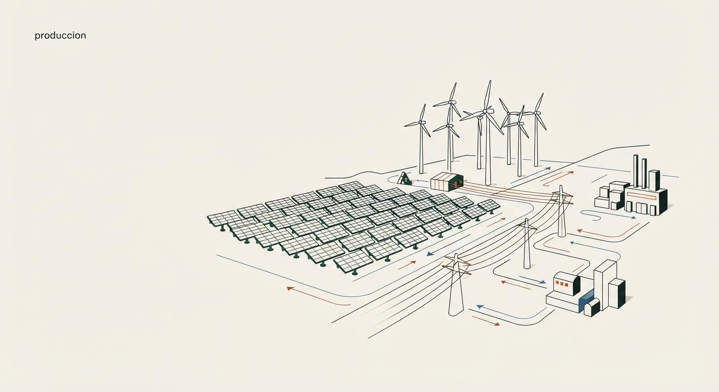 Ilustración editorial conceptual generada por inteligencia artificial para la sección produccion. No es una fotografía del hecho.