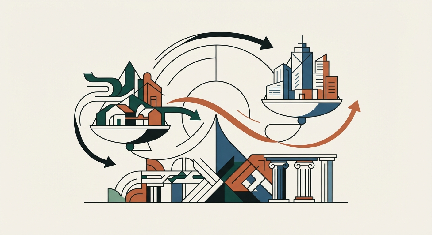Ilustración editorial conceptual generada por inteligencia artificial para la sección economia. No es una fotografía del hecho.
