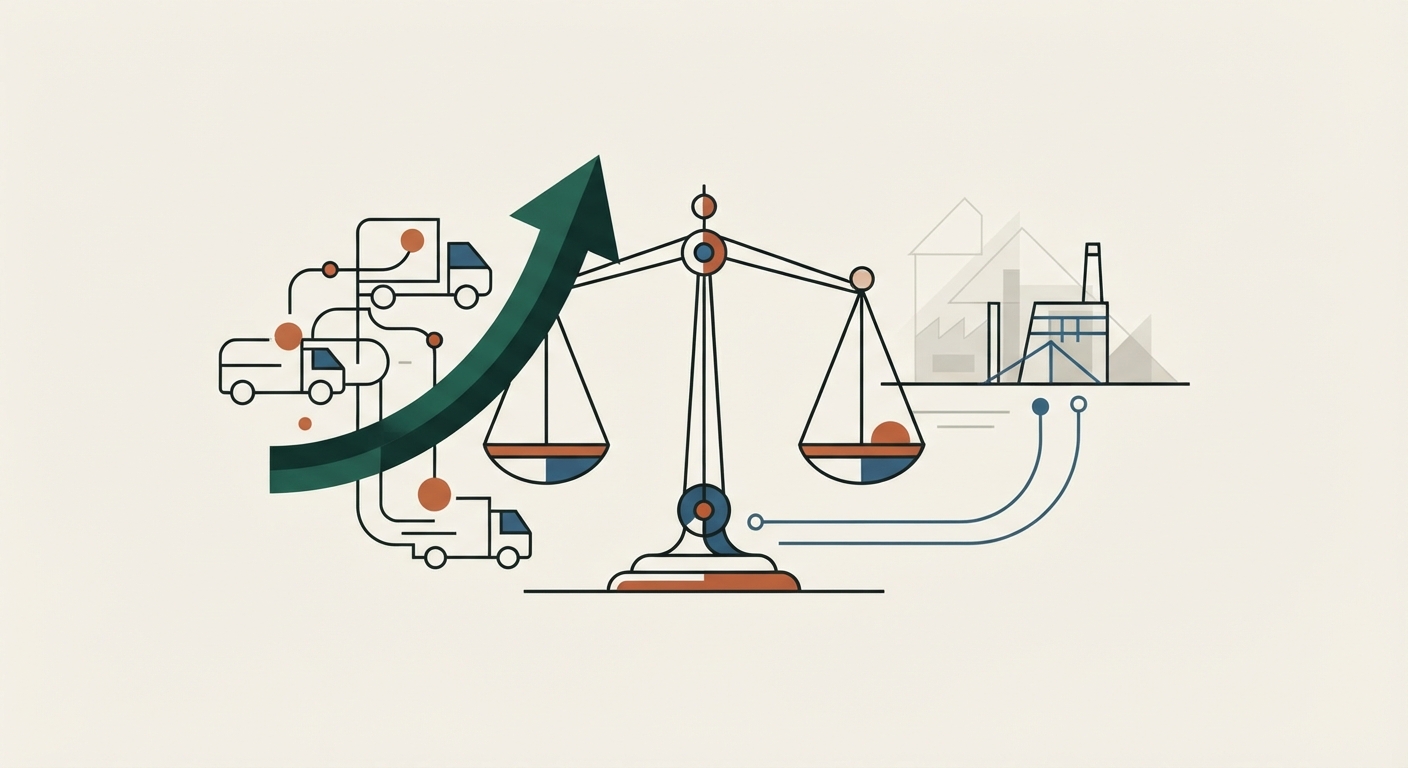 Ilustración editorial conceptual generada por inteligencia artificial para la sección economia. No es una fotografía del hecho.
