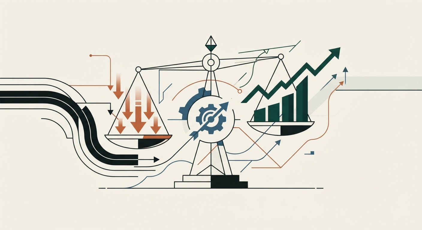 Ilustración editorial conceptual generada por inteligencia artificial para la sección economia. No es una fotografía del hecho.