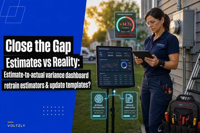 Close the gap between estimates and reality: an estimate-to-actual variance feedback loop for electricians