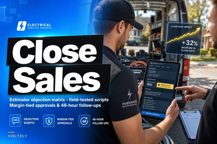 Don't lose the sale: estimator scripts and margin-tied escalation rules to handle price objections
