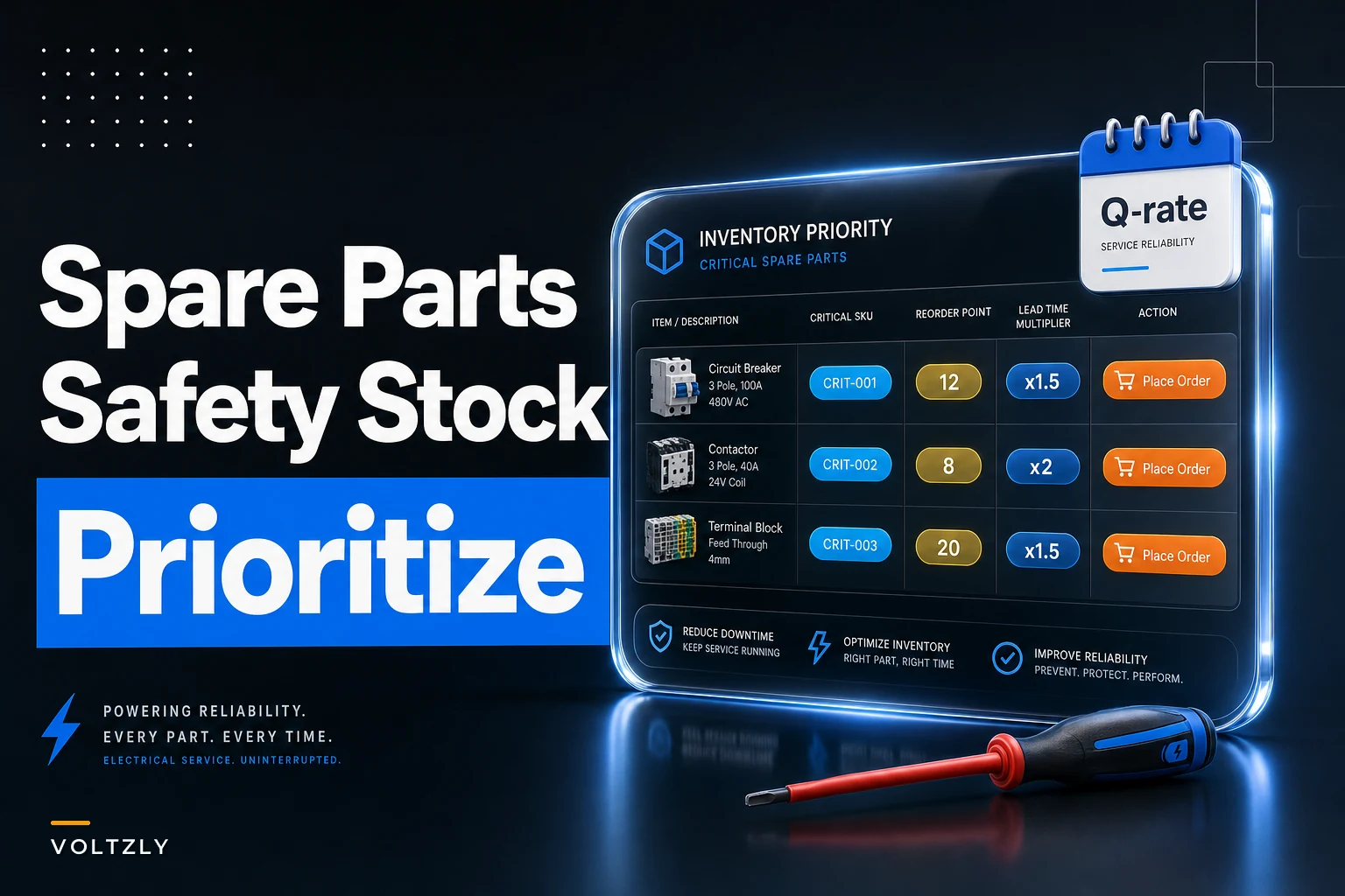 Field-friendly spare-parts safety-stock rules for unreliable suppliers