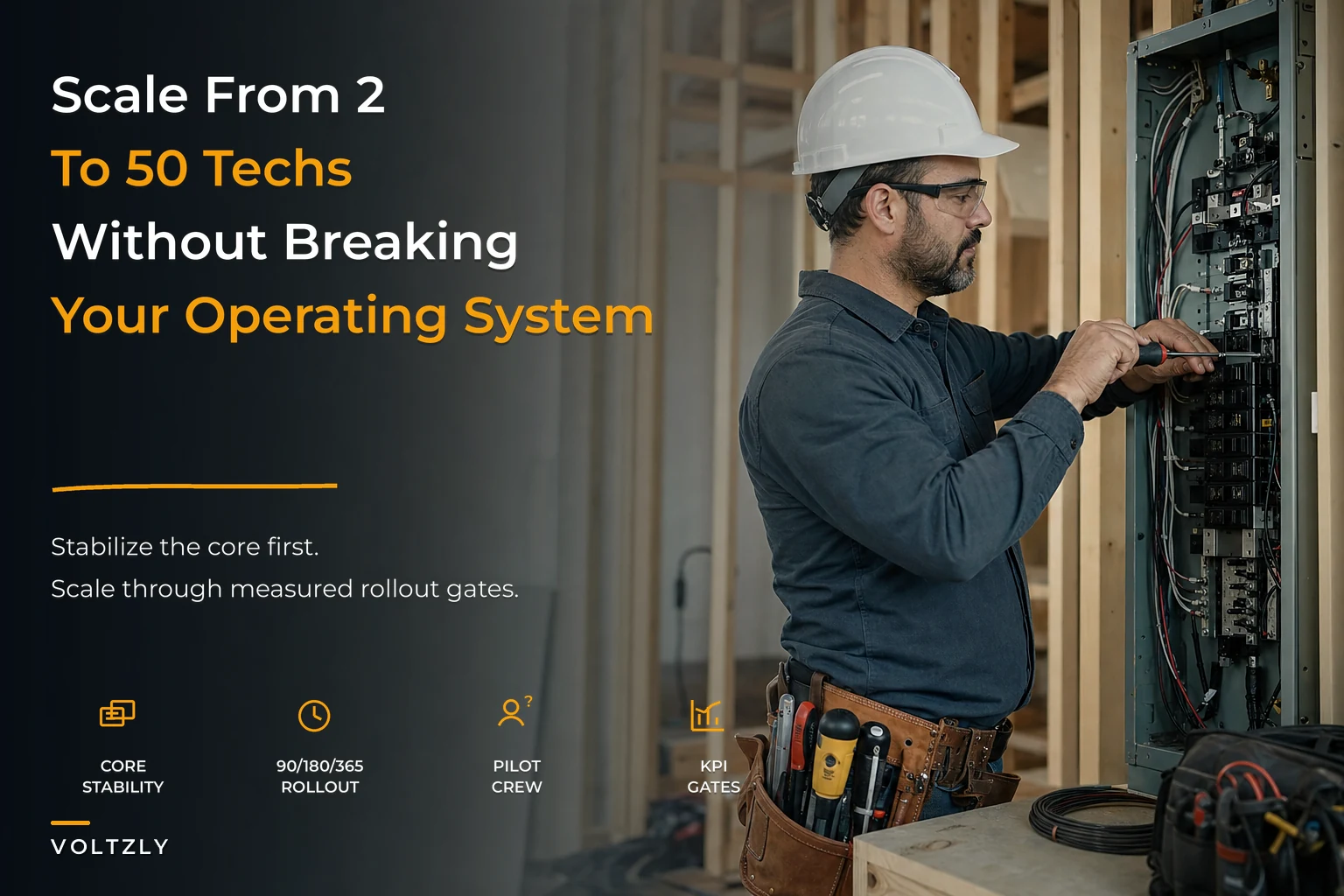 Operational maturity roadmap for small electrical contractors