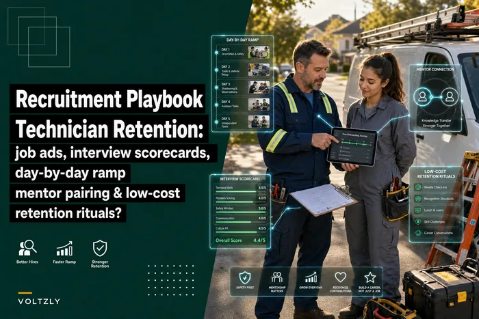 Recruitment and retention playbook for field technicians: hiring funnel to retention rituals