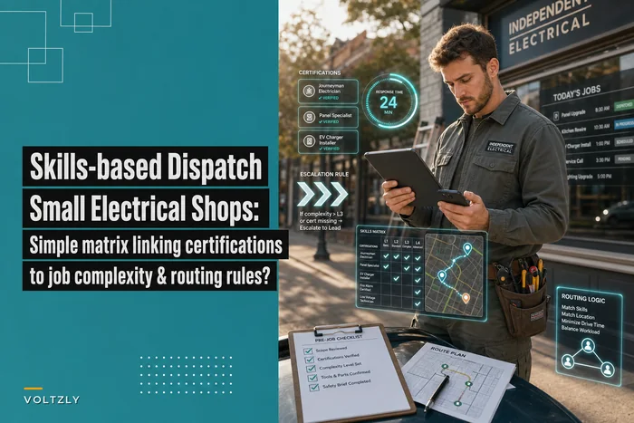 Skills-based dispatch for small electrical shops: a simple matrix to match tech certifications to job complexity