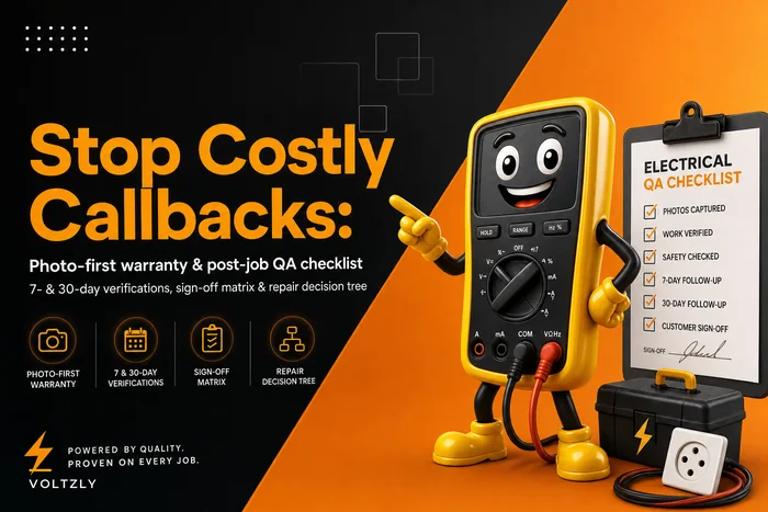 Stop costly callbacks: a photo-based warranty and post-job QA process for electricians