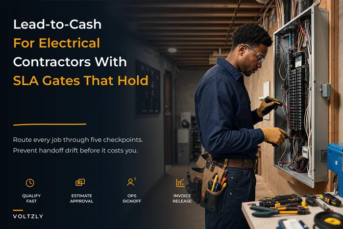 What a trades-specific lead-to-cash workflow looks like for residential electrical contractors