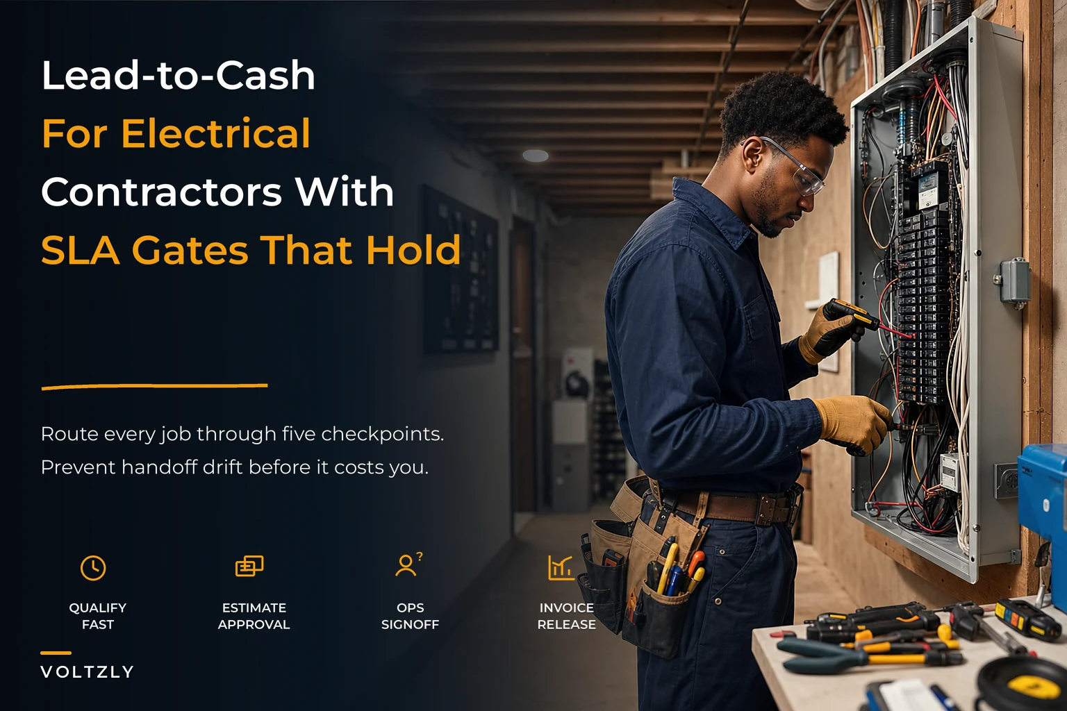 What a trades-specific lead-to-cash workflow looks like for residential electrical contractors