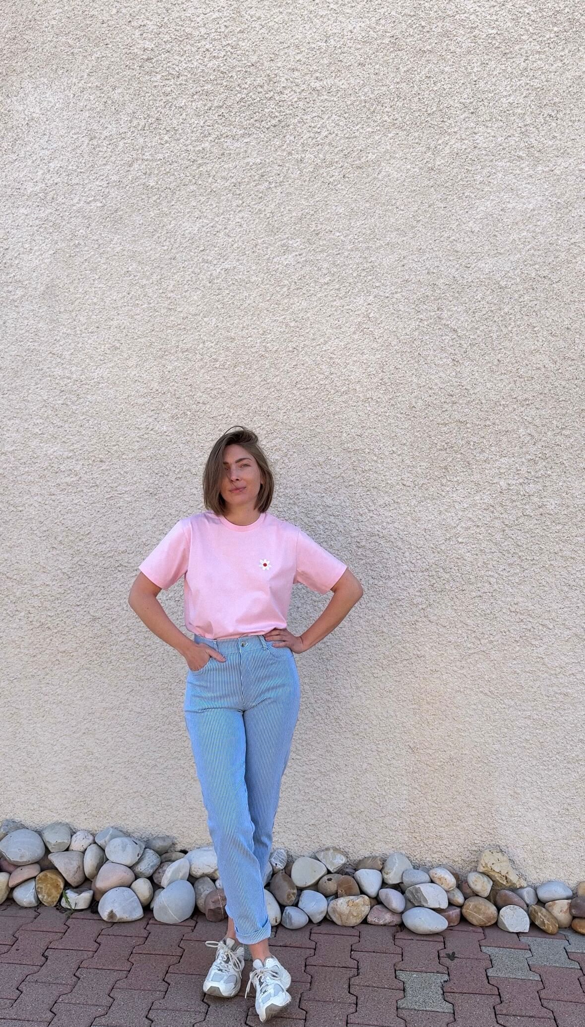 PANTALON LOMBARDIEBleu à rayures